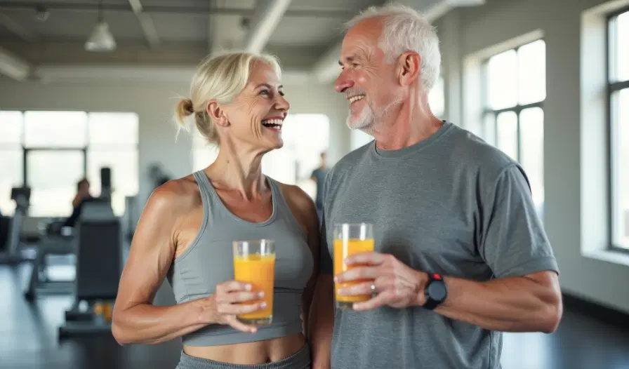 Happy healthy couple mobile