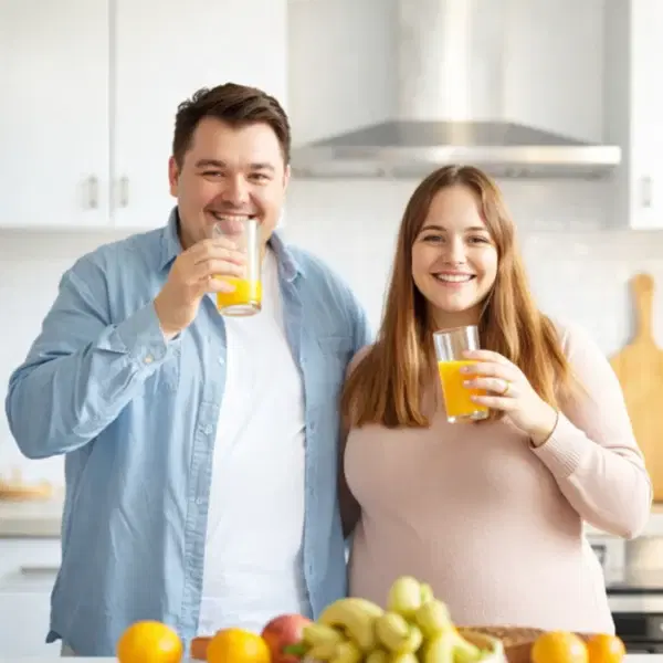 White_Heavier_Couple_drinking_glucoshred.